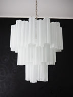 Murano Glass Chandelier – 48 Tubes – Matte White