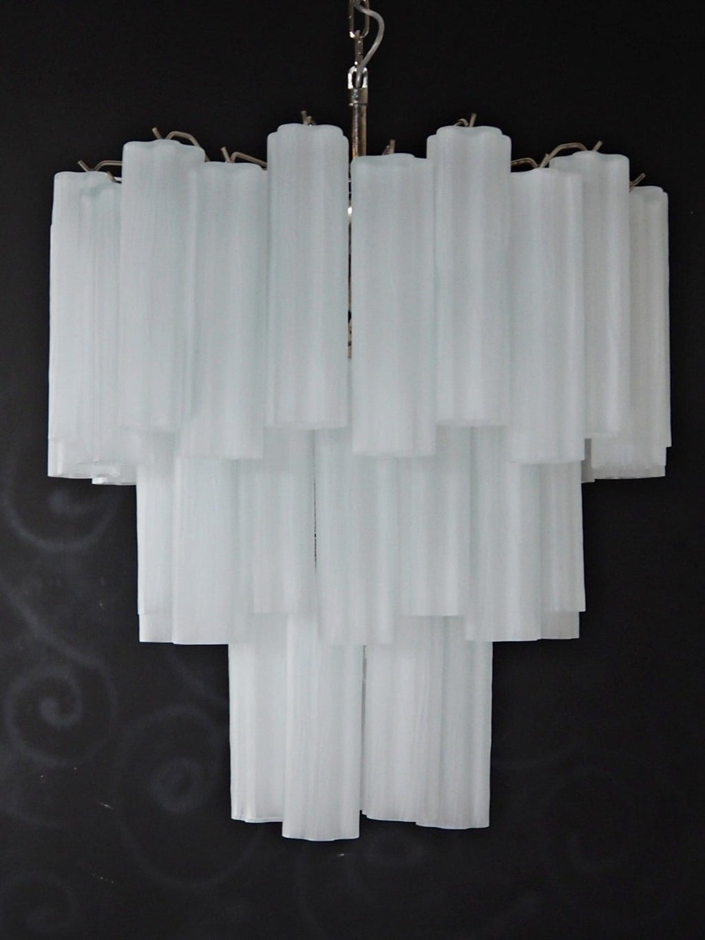 Murano Glass Chandelier – 48 Tubes – Matte White