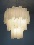 Murano Glass Chandelier – 48 Tubes – Matte White