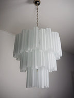 Murano Glass Chandelier – 48 Tubes – Matte White