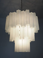 Murano Glass Chandelier – 48 Tubes – Matte White
