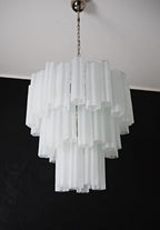 Murano Glass Chandelier – 48 Tubes – Matte White