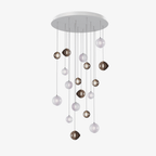 Cosmic Sphere Cascade Glass Chandelier
