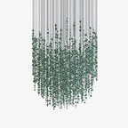 Galaxy Emerald Rainfall Meteor Shower Crystal Spiral Chandelier
