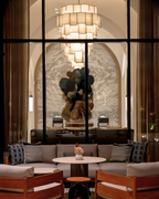 Modern Acrylic Tile Chandelier for High-Ceiling