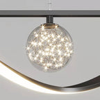 Modern Glass and Metal Rectangular Chandelier with Clear Finish
