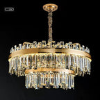 Modern Round / rectangular Crystal Chandelier Collection for Living Room / hallway / dining / bedroom