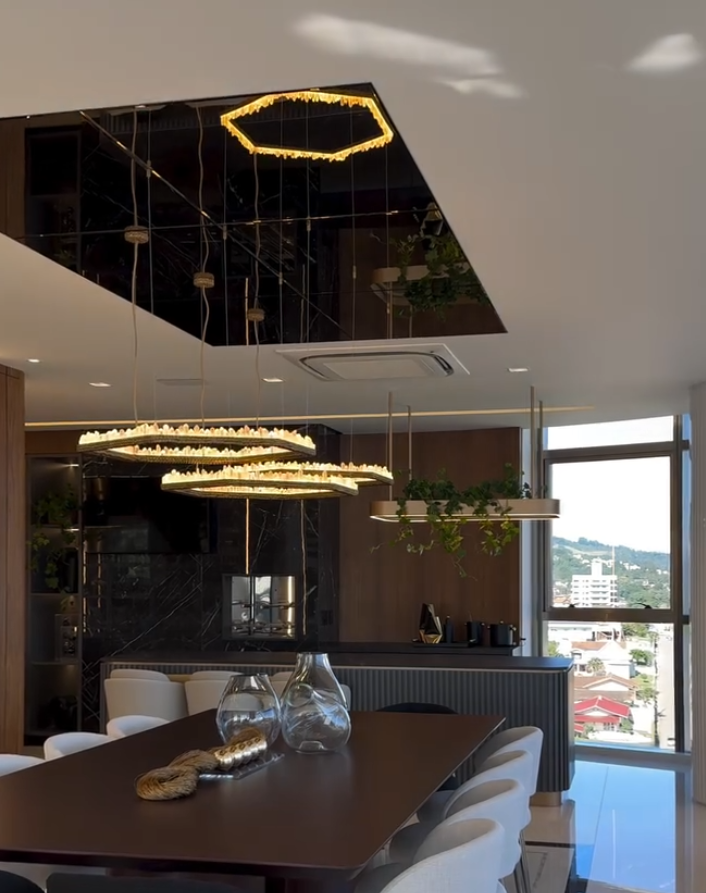 Hand Hammered Brass Natural Crystal Chandelier for High-Ceiling / low-Ceiling