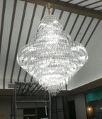 Luxury Multi-Tiered Extra Large Crystal Chandelier for Staircase / foyer / entryway