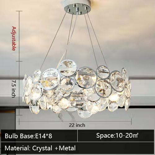 Designer Crystal Chandelier for Living Room Bedroom Ceiling Light