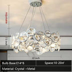 Designer Crystal Chandelier for Living Room Bedroom Ceiling Light
