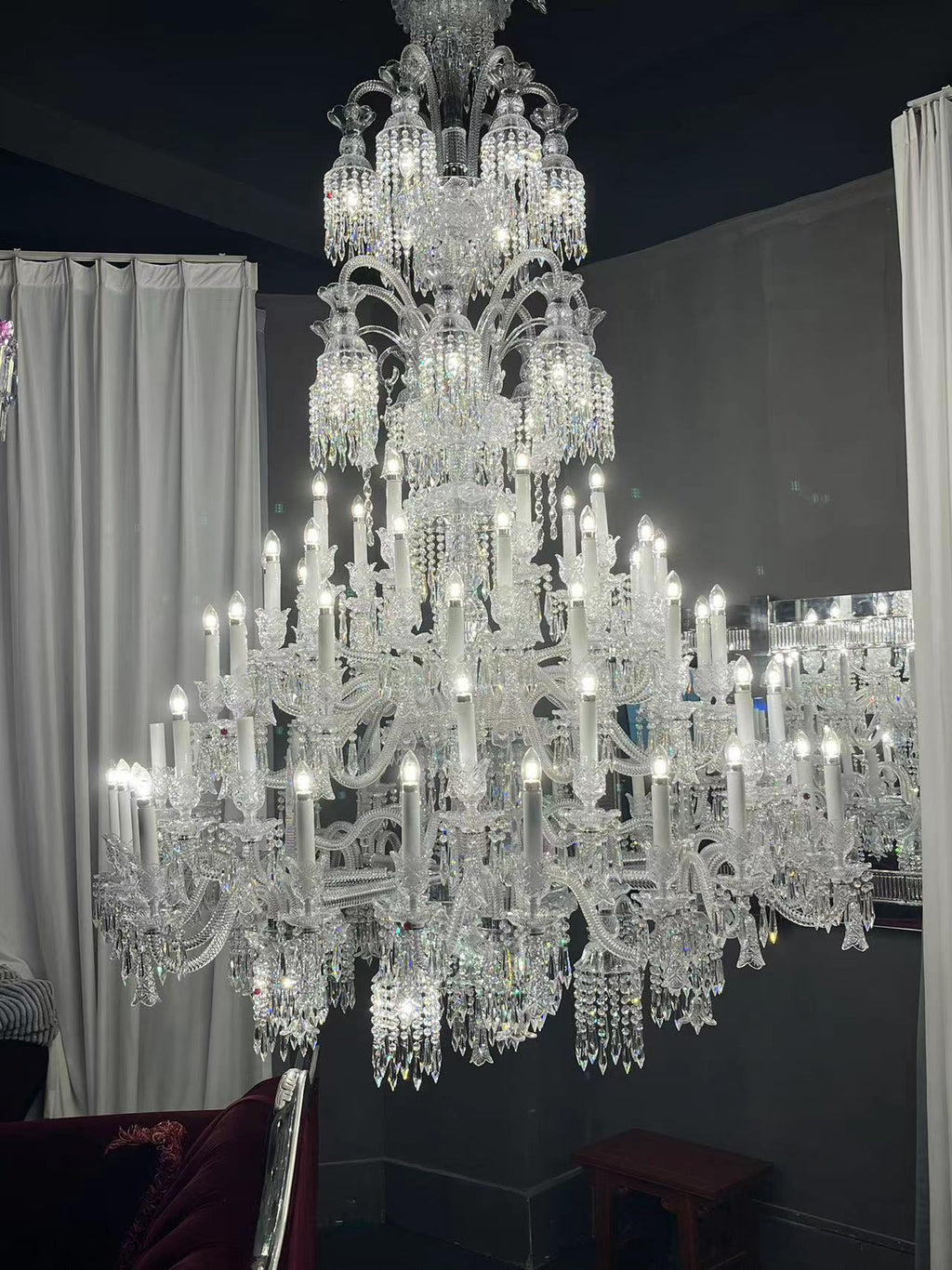 73 Lights Baccarat Bell Crystsal Chandelier