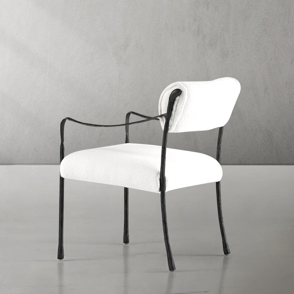 Vintage Forged Retro Copper Iron Frame Dining Chair