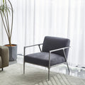 Vintage Forged Retro Silver Iron Frame Track Armchair