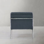 Vintage Forged Retro Silver Iron Frame Track Armchair