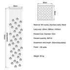 Adonis Suspension Water Drop Chandelier（ 43-Light Customized）