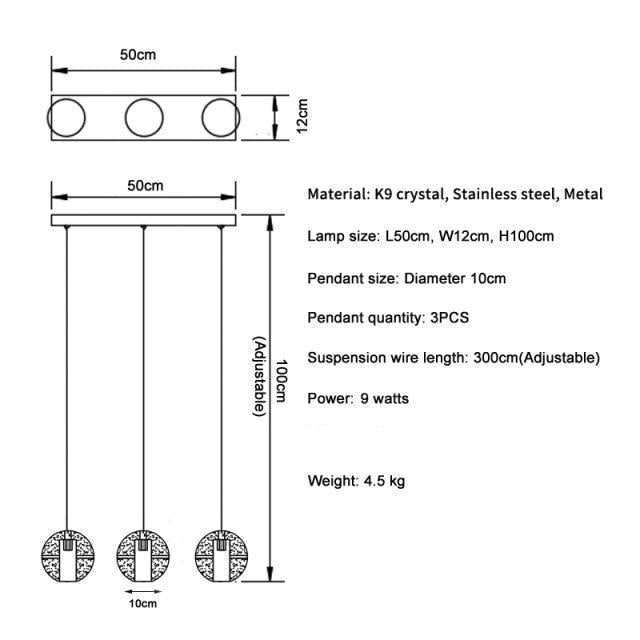 Adonis Suspension Water Drop Chandelier（ 43-Light Customized）