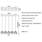 Adonis Suspension Water Drop Chandelier（ 43-Light Customized）