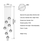 Adonis Suspension Water Drop Chandelier（ 43-Light Customized）