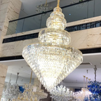 Luxury Multi-Tiered Extra Large Crystal Chandelier for Staircase / foyer / entryway