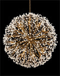 Spherical Thirty-Light Quartz Chandelier 43.5-Inch