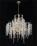 Cascading Crystal Branch Twelve-Light Chandelier