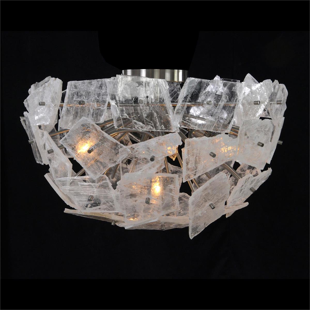 Selenite Pane Semi-Flush Mount 18-Inch
