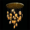 Bansho: Layered Glass Thirty-Nine-Light Drop Pendant Chandelier