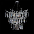 Lucent Twelve-Light Branch Crystal Drop Chandelier