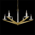 Antares Natural Brass Six Light Chandelier 48-Inch