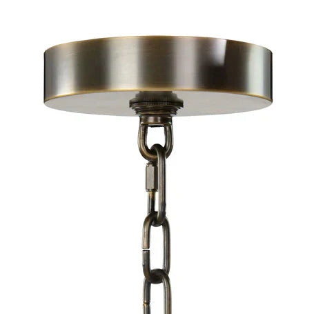 Churippu Branch Magnolia & Tulip Glass Bronze Vertical Twenty-One Light Chandelier