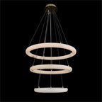 Luca Three-Tier Alabaster Pendant Chandelier