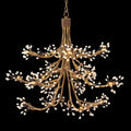 Branch Halogen Crystal Waterfalls Chandelier 50-Inchw