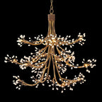 Branch Halogen Crystal Waterfalls Chandelier 50-Inchw