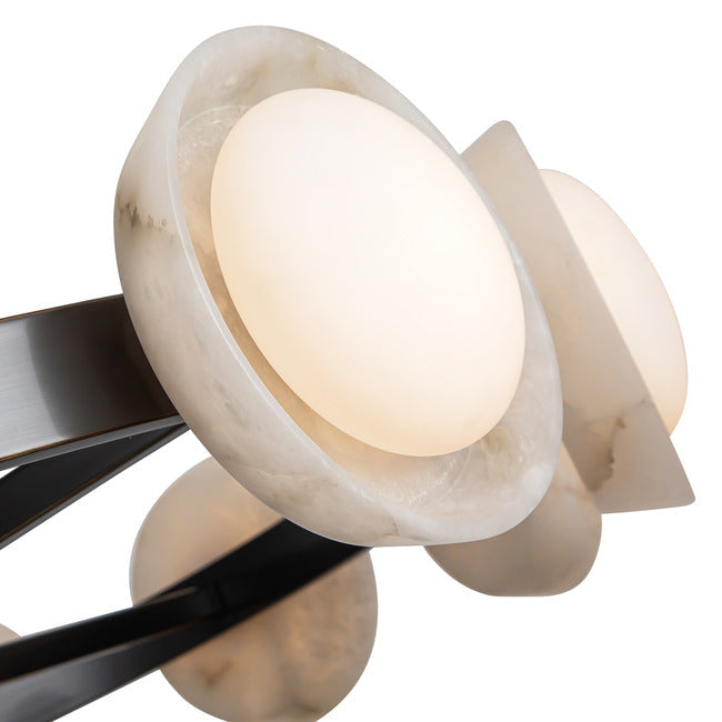 Prismflow Alabaster Metal Chandelier