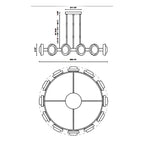 Prismflow Alabaster Metal Chandelier