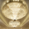 Modern Luxury Exquisite Flush Mount Crystal Chandelier for Low-Ceiling Space