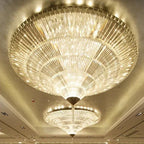 Modern Luxury Exquisite Flush Mount Crystal Chandelier for Low-Ceiling Space
