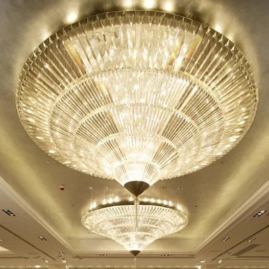 Modern Luxury Exquisite Flush Mount Crystal Chandelier for Low-Ceiling Space
