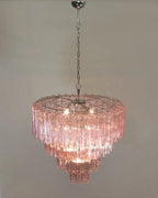 Murano Glass Chandelier – 78 Tubes – Pink