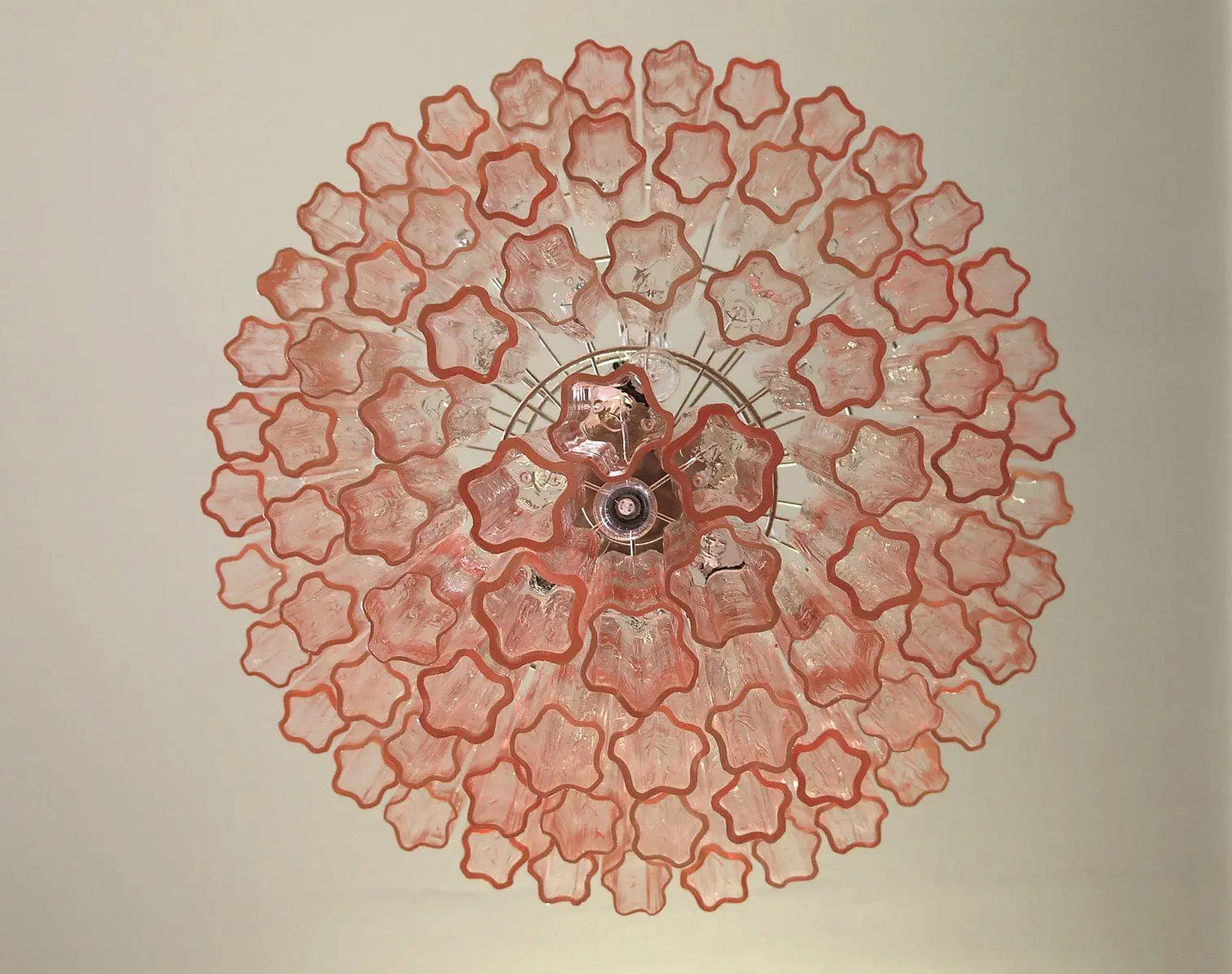 Murano Glass Chandelier – 78 Tubes – Pink