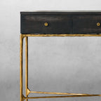 Vintage Forged 3 Drawer Desk