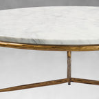 Vintage Forged Marble Round Coffee Table