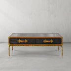 Vintage Forgedvintage Leather Square Coffee Table