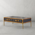 Vintage Forgedvintage Leather Square Coffee Table