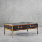 Vintage Forgedvintage Leather Square Coffee Table