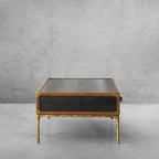 Vintage Forgedvintage Leather Square Coffee Table
