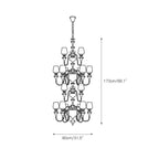 Abrahamson Shaded Tiered Chandelier