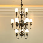 Abrahamson Shaded Tiered Chandelier