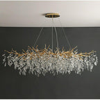 Albero Modern French-Style Branch Crystal Chandelier with Crystal Leaf